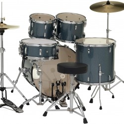 Pearl RS525SC/C703 Complete Drum Set with Cymbals - Aqua Blue Glitter