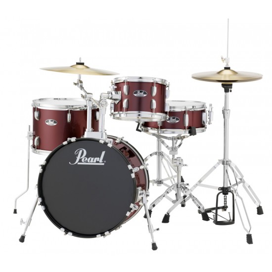 Pearl RS584C/C91 4-piece Complete Drum Set with Cymbals - Wine Red Pearl RS584C/C91 4-piece Complete Drum Set with Cymbals - Wine Red
