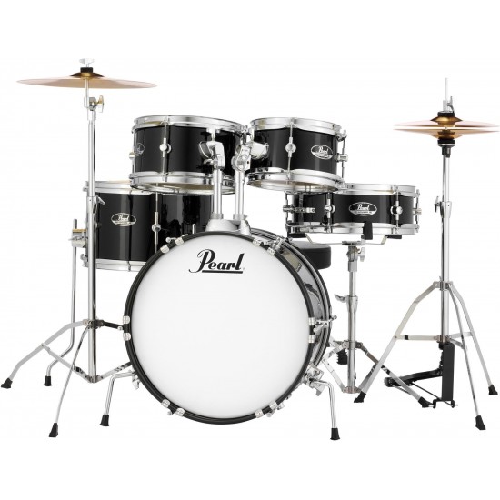 Pearl RSJ465C/C 31 5-piece Complete Drum Set with Cymbals - Jet Black