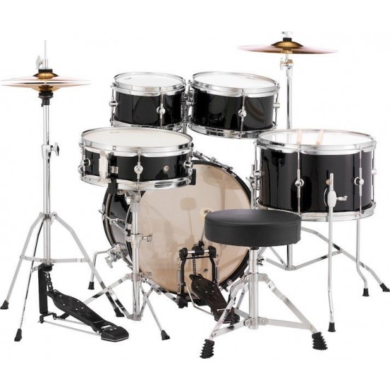 Pearl RSJ465C/C 31 5-piece Complete Drum Set with Cymbals - Jet Black