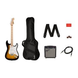 Fender 0371720603 Squier Sonic Stratocaster Electric Guitar Pack 10G - Sunburst